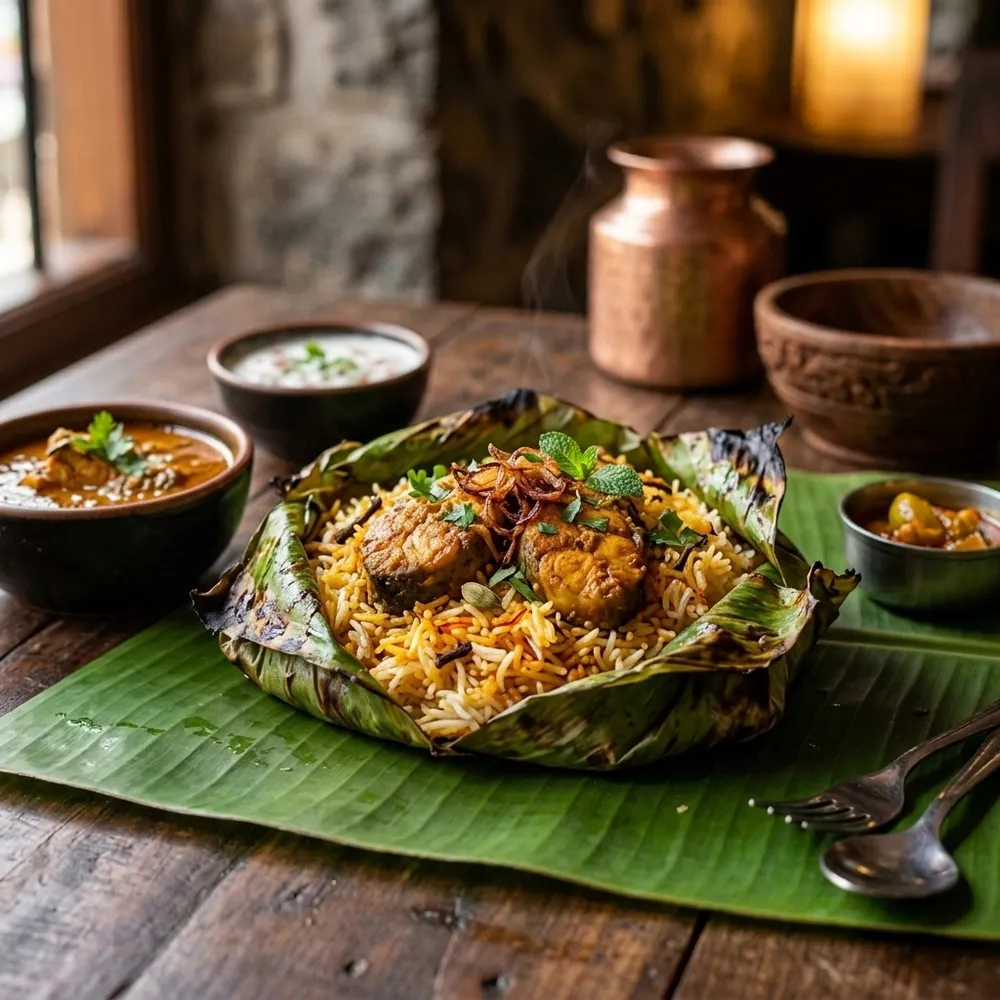 Fish Kizhi Biriyani