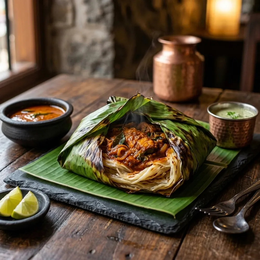 Fish Kizhi Parotta