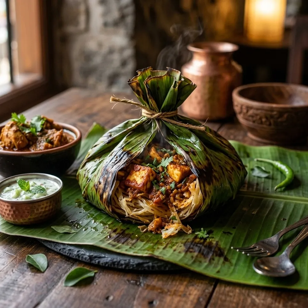 Paneer Kizhi Parotta